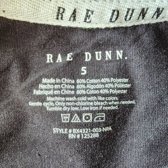 NWT Rae Dunn Spooky Vibes Only Black Shirt Childs Kids 5 - Picture 4 of 6